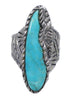 Authentic Sterling Silver Turquoise Southwest Ring Size 5-1/4 FX93306